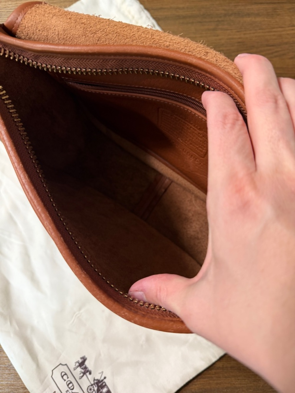 Coach Tan/Brown Leather Crossbody Bag - Picture 11 of 15